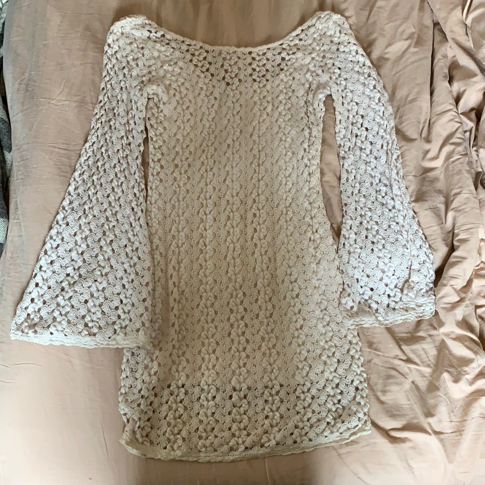 Free people long sleeved knit dress